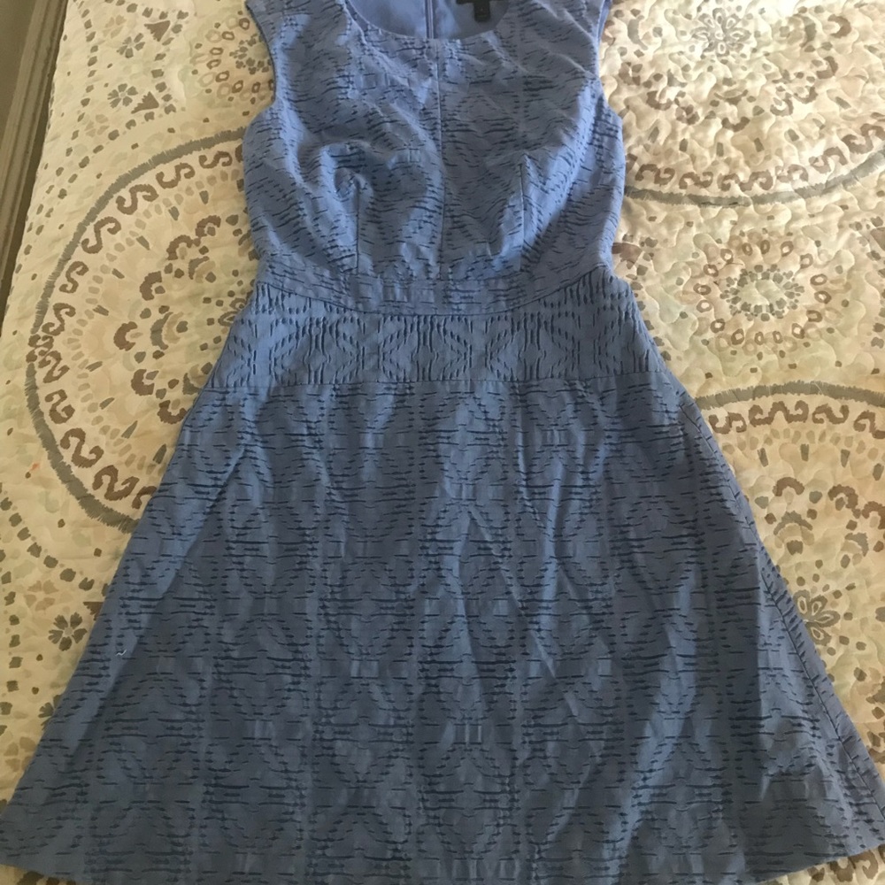 J. Crew jacquard dress glacier bay/ cornflower - Picture 3 of 3